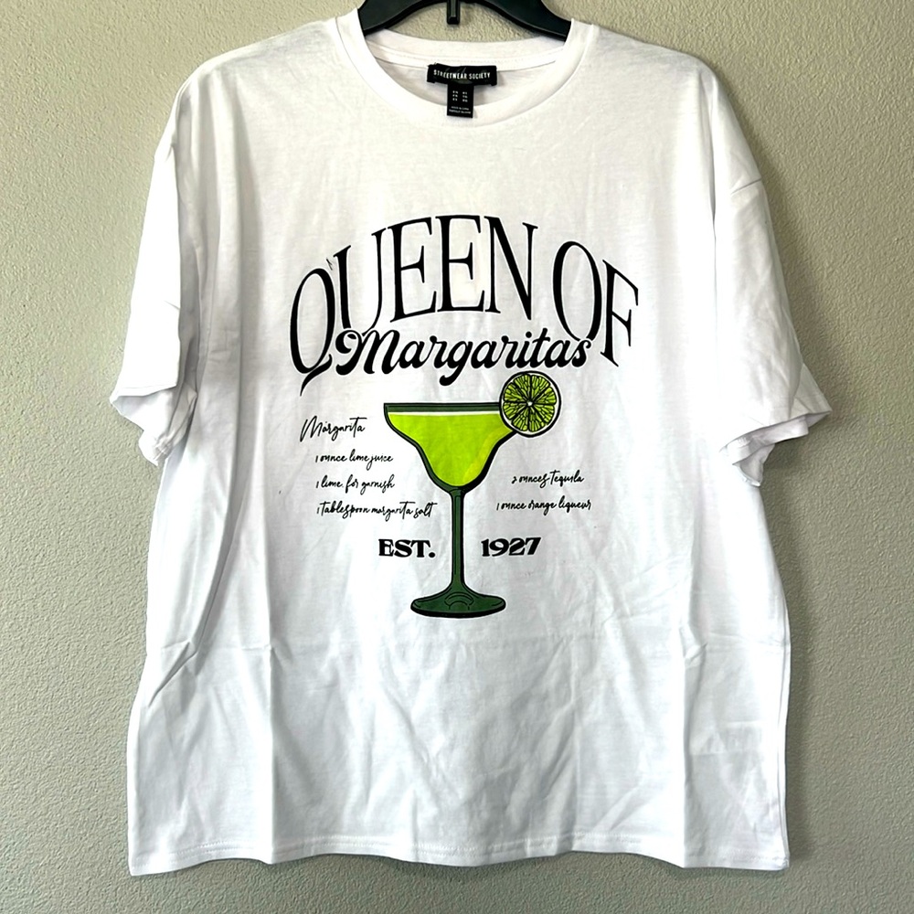 Streetwear Society Women’s “Queen of Margaritas” Tee shirt size‎ XL